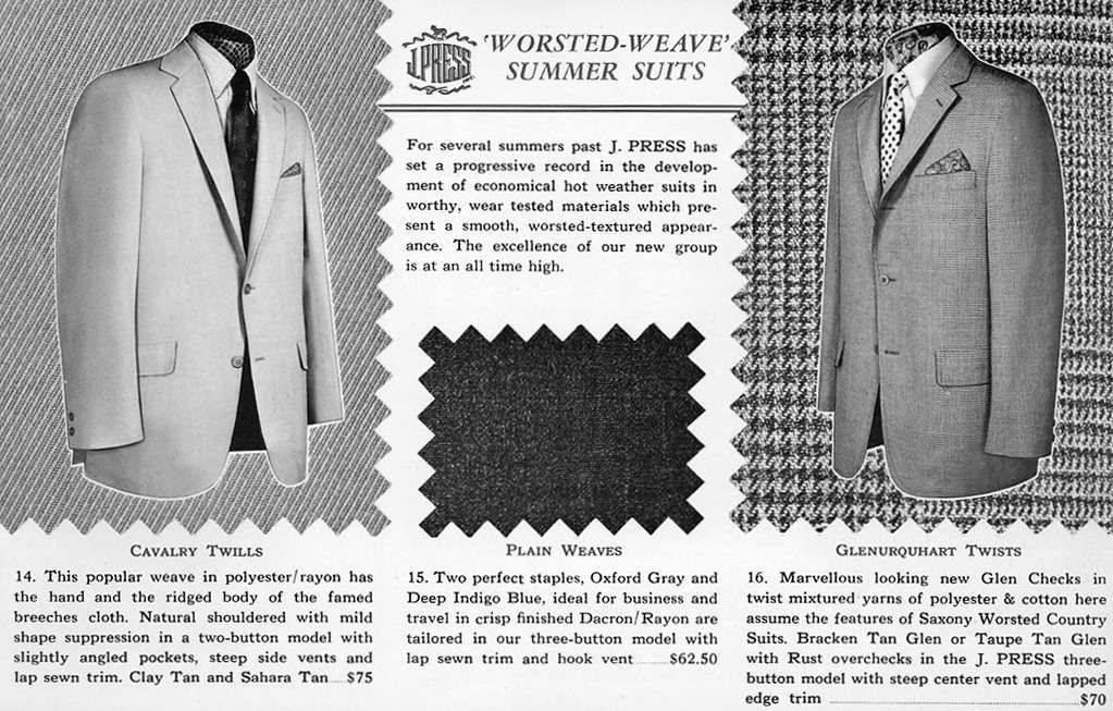 Old Ad for Summer Suits